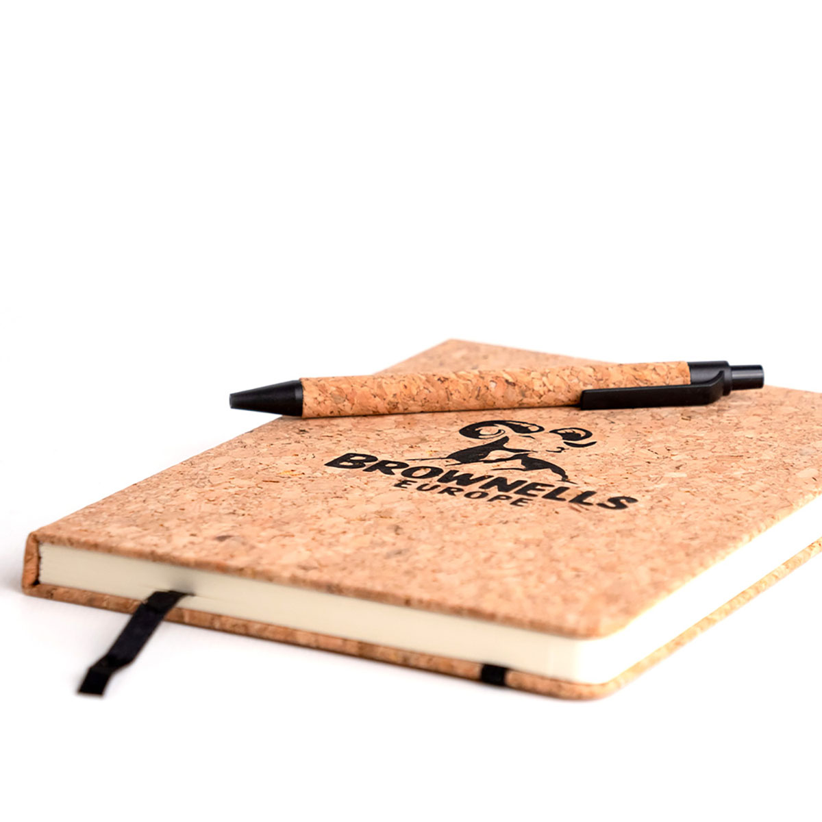 Cork notebook and pen